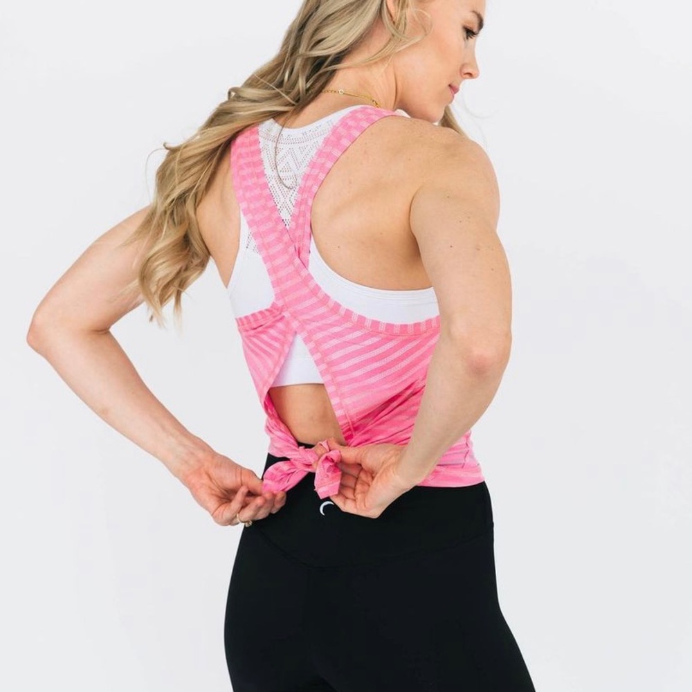 Zyia Pink Nimbus Split Back Tank - Picture 1 of 3